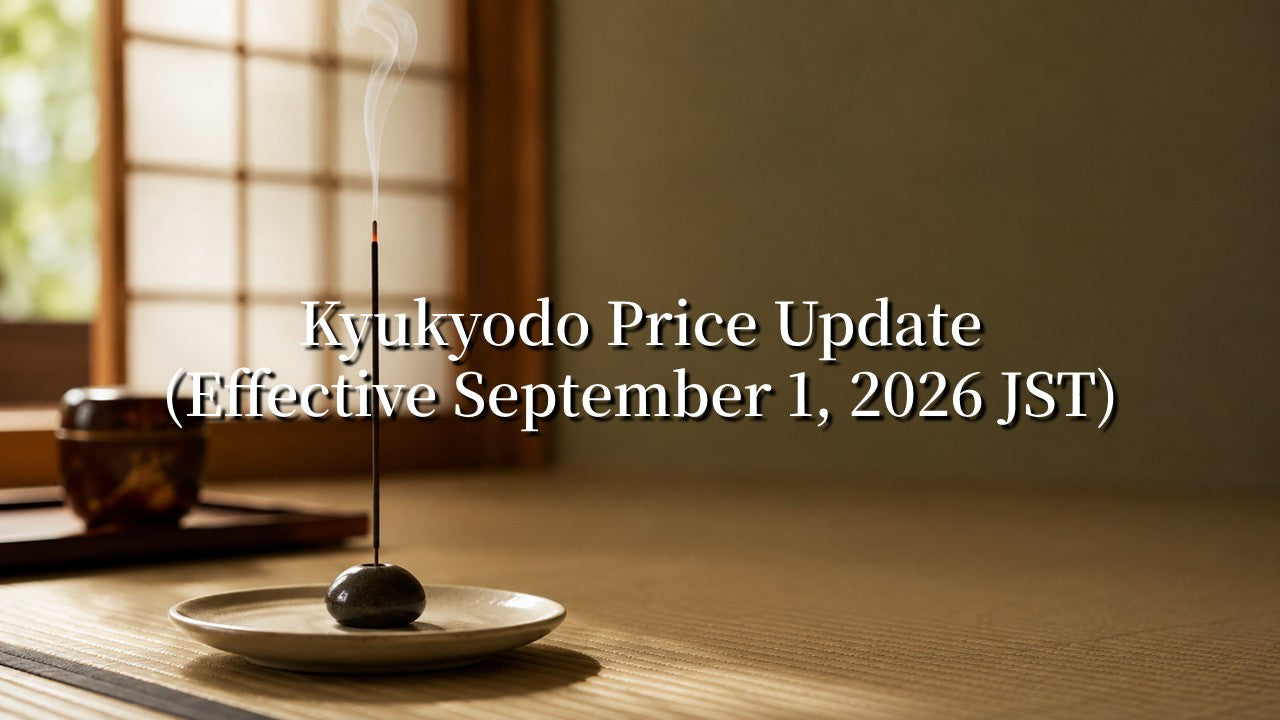 Kyukyodo Incense Price Update (Effective September 1, 2026 JST)