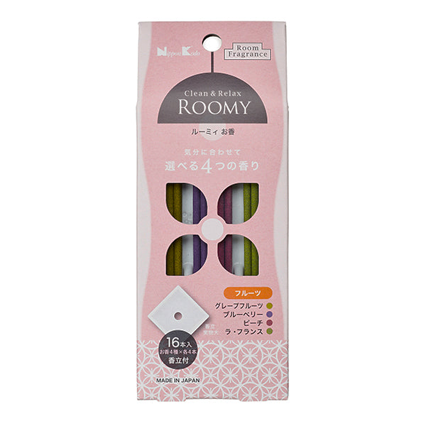 Nippon Kodo Roomy Clean & Relax Fruit 4 types 4 sticks each (37171)