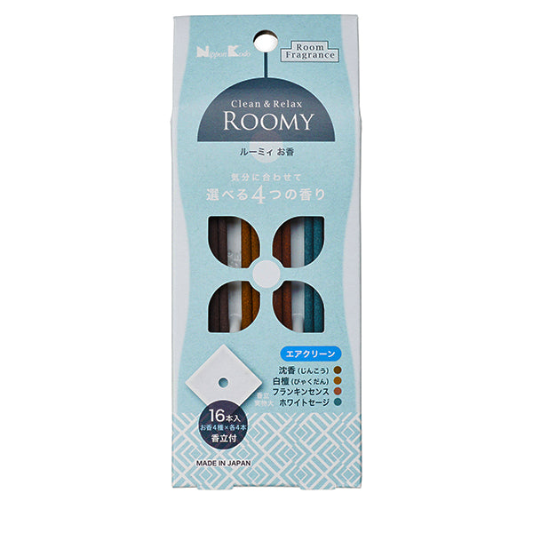Nippon Kodo Roomy Clean & Relax Air Clean 4 types 4 sticks each (37172)