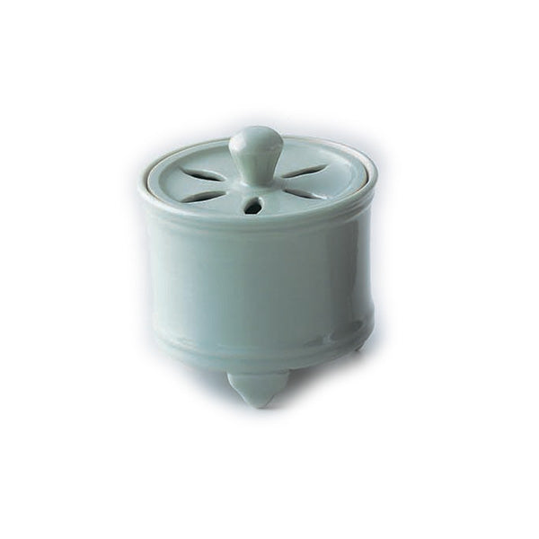 Yamadamatsu Kyoyaki Incense Burner: Celadon, Paper Box (01831)
