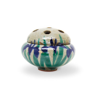 Yamadamatsu Rokubei Kiln Incense Burner: Iris (Small), Paper Box (01982)
