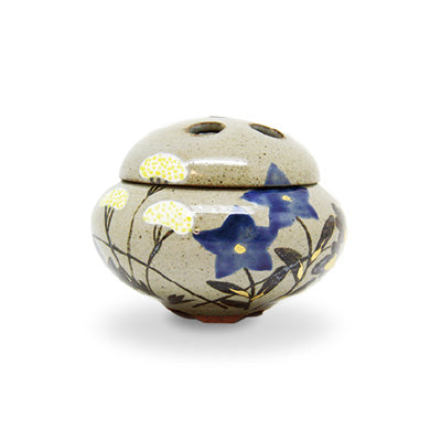 Yamadamatsu Rokubei Kiln Incense Burner: Autumn Grass (Small), Paper Box (01983)