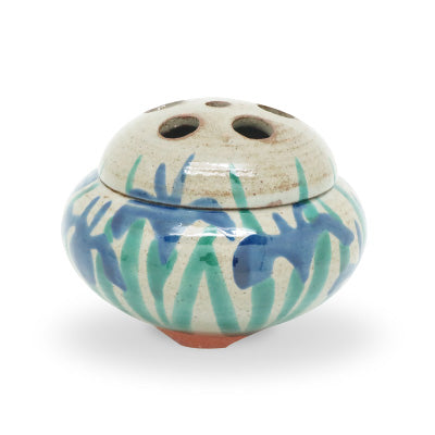 Yamadamatsu Rokubei Kiln Incense Burner: Iris (Large), Paper Box (01986)