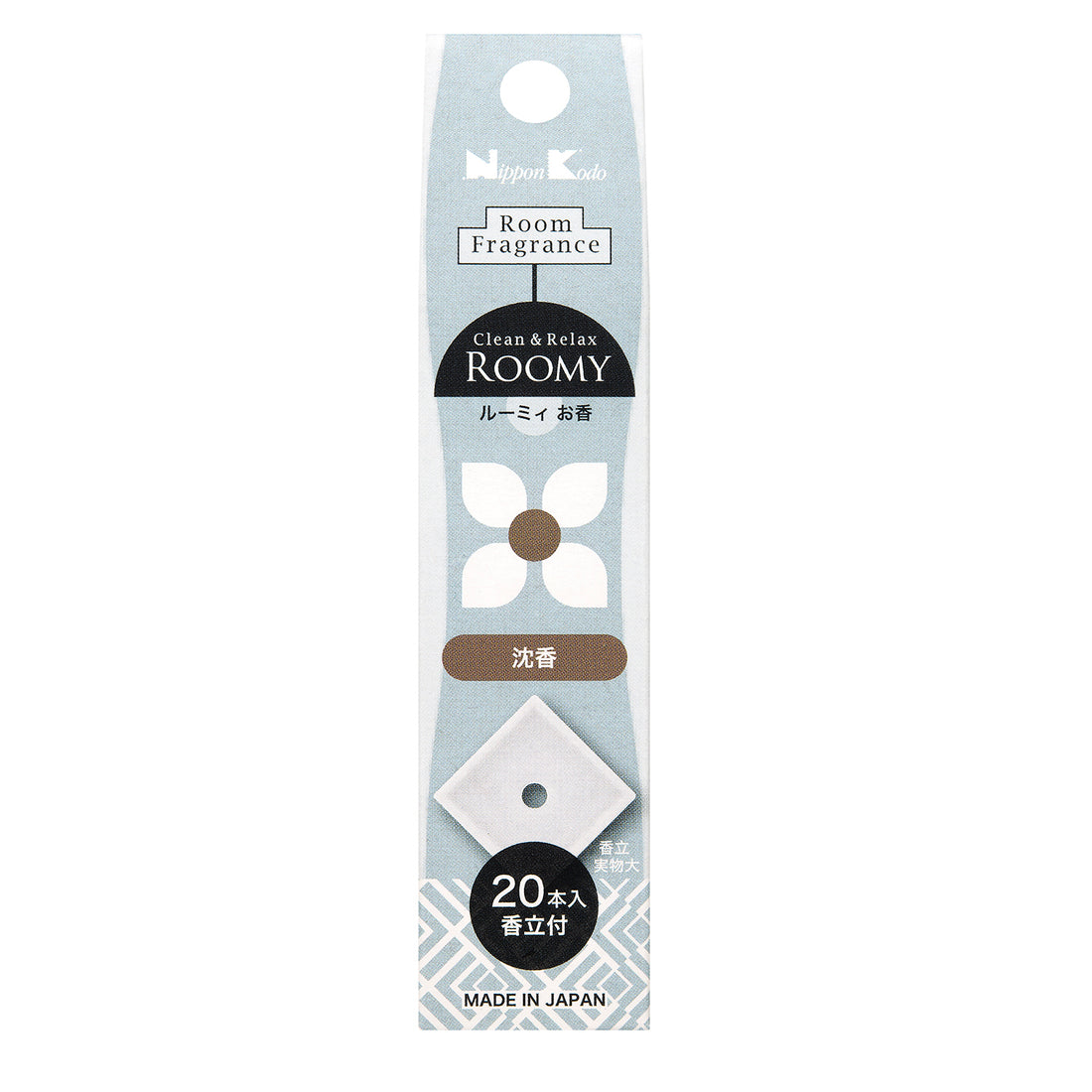 Nippon Kodo Roomy Clean & Relax Agarwood 20 Sticks (37181)