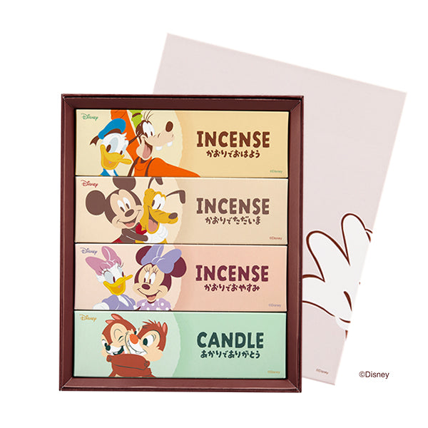 Nippon Kodo Disney Incense 3 types 50g each & Candle 24 stick Assortment Gift (85510)