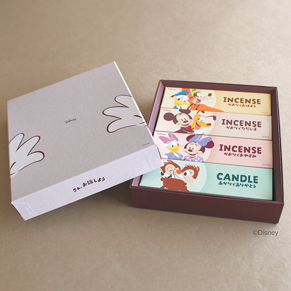 Nippon Kodo Disney Incense 3 types 50g each & Candle 24 stick Assortment Gift (85510)