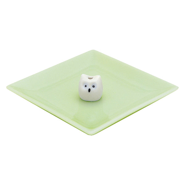 Nippon Kodo Ceramic Incense Plate & Little Owl Holder (97527)