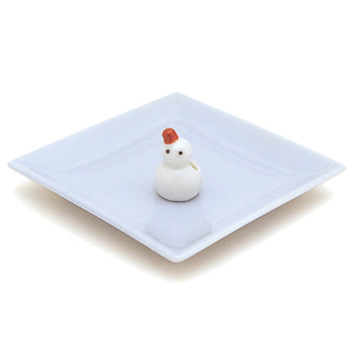 Nippon Kodo Ceramic Incense Plate & Snowman Holder (97531)