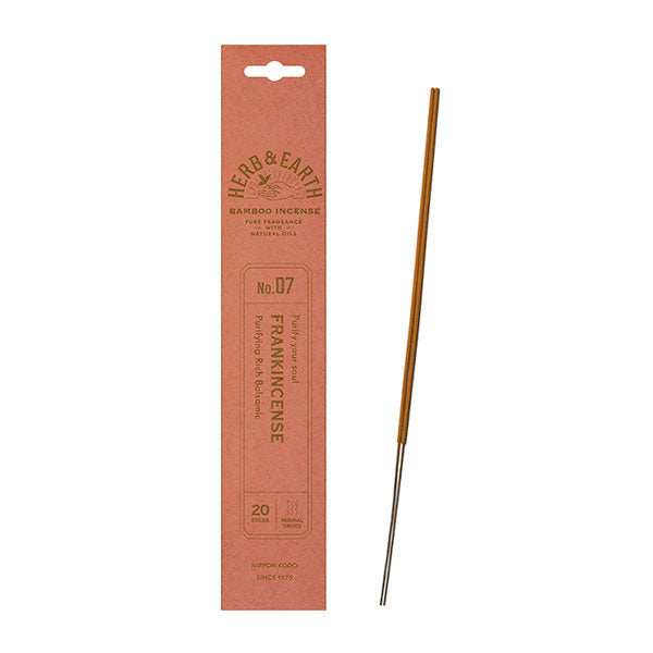 Nippon Kodo H&E (Herb & Earth) Bamboo Incense Frankincense 20 Sticks (70007)