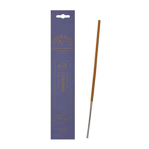 Nippon Kodo H&E (Herb & Earth) Bamboo Incense Lavender 20 Sticks (70004)