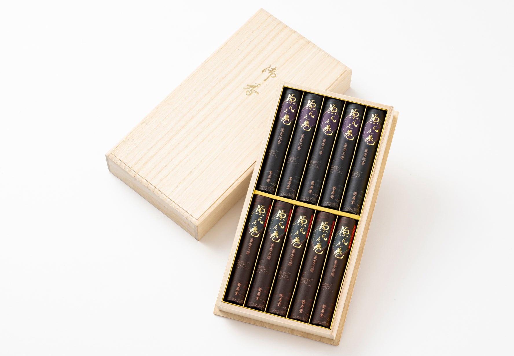 Kikujudo Genji-no-Maki Reiko Assortment 2 Types 5 bundles each with Paulownia Box (103049)