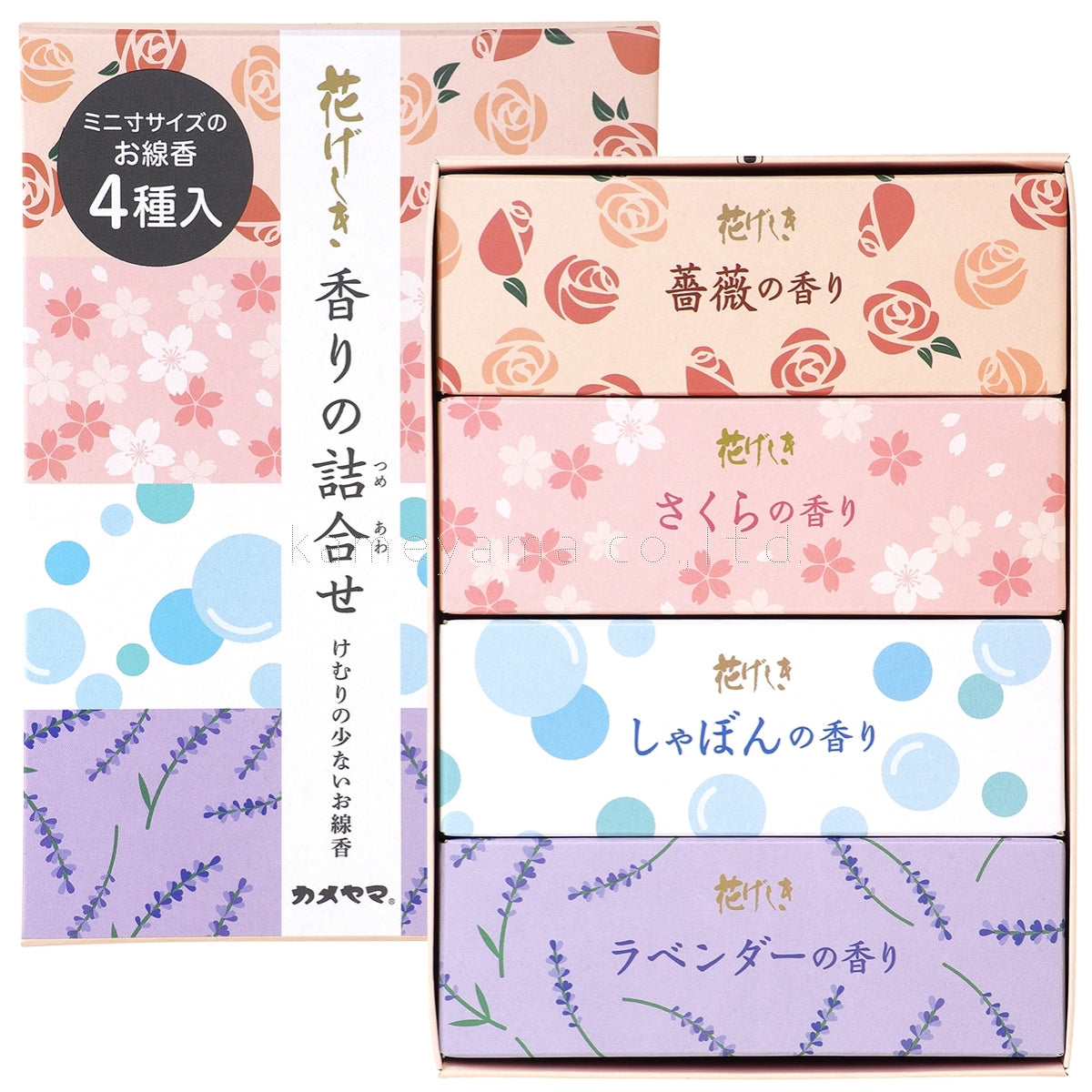 Kameyama Hanageshiki Mini Stick Assortment 4 types 25g each (10420020)