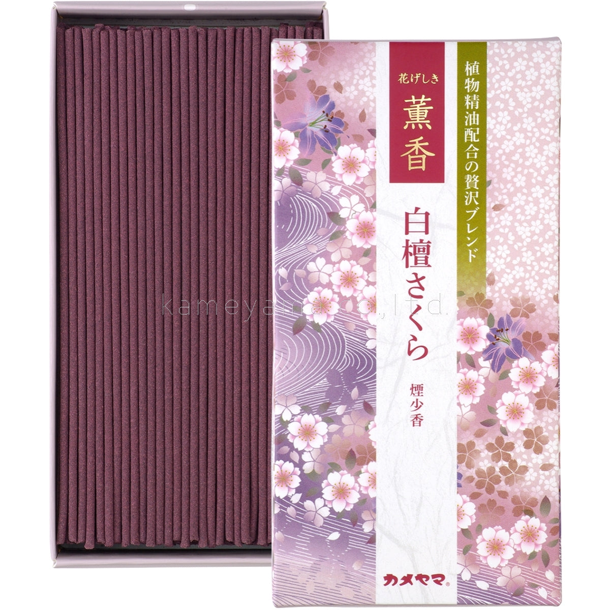 Kameyama Hanageshiki Kunkoh Sandalwood Cherry Blossom Low-Smoke Incense 100g (10560300)