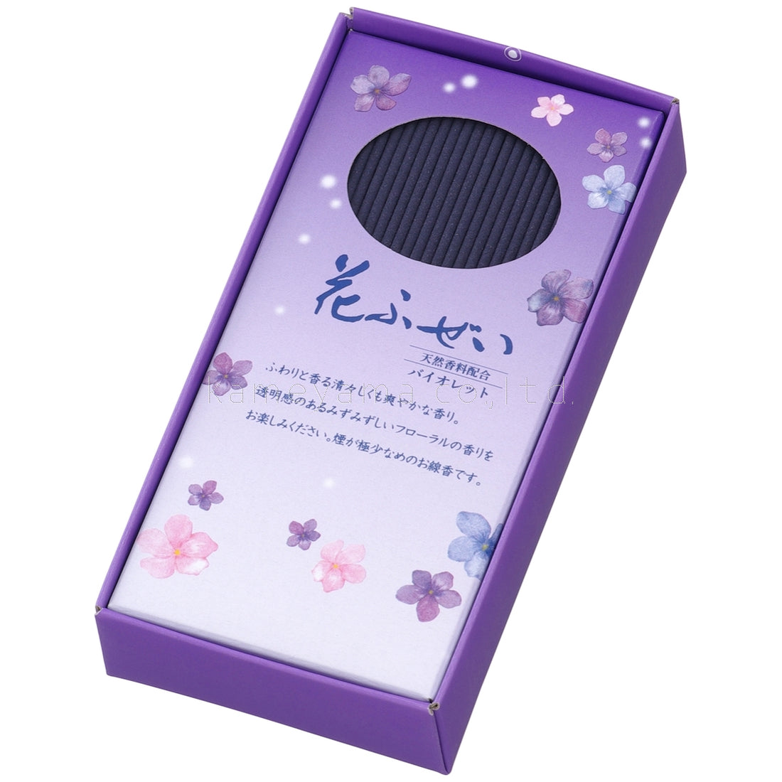 Kameyama Hanafuzei Violet Low-Smoke Incense (10650300, 10650388)