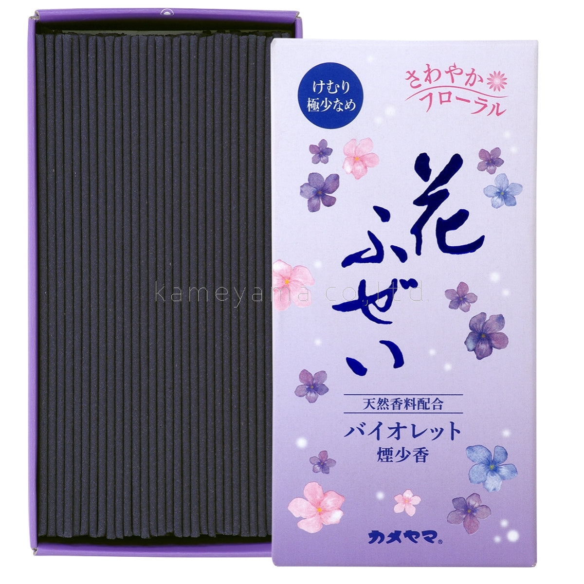 Kameyama Hanafuzei Violet Low-Smoke Incense (10650300, 10650388)