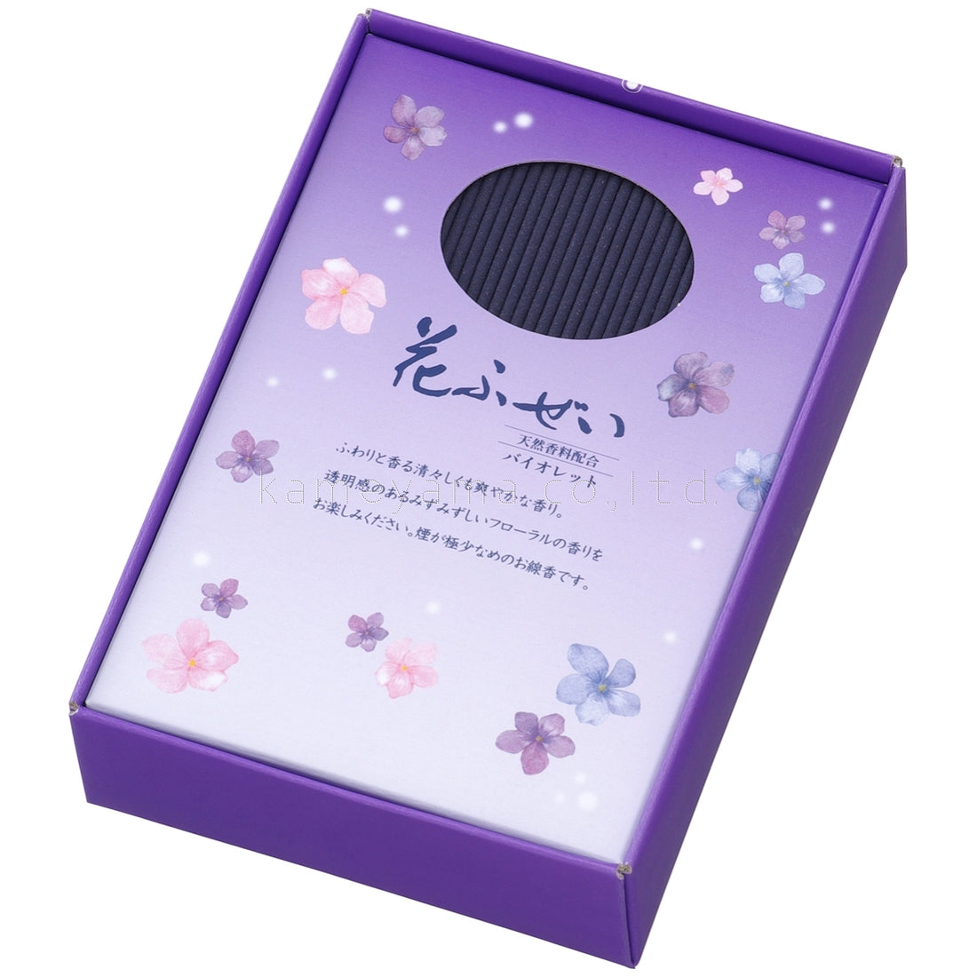 Kameyama Hanafuzei Violet Low-Smoke Incense (10650300, 10650388)