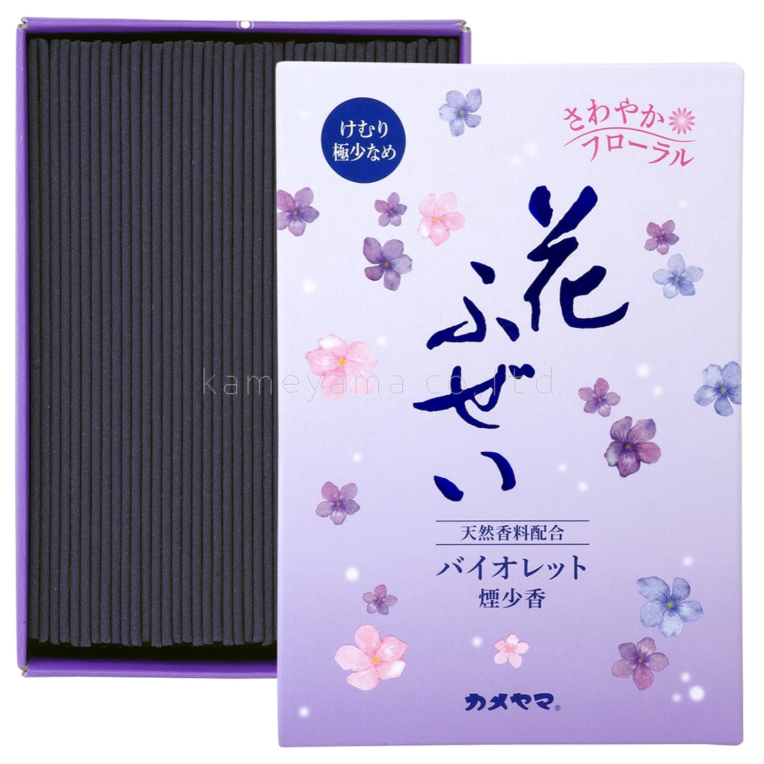 Kameyama Hanafuzei Violet Low-Smoke Incense (10650300, 10650388)