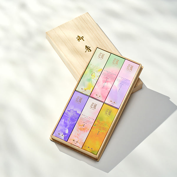 Nippon Kodo Ka-fuh Incense Gift Set 6 types in Paulownia Box (27487-006)