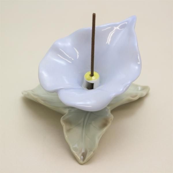 Baieido Incense Holder Calla Lily (Blue) (#635B)