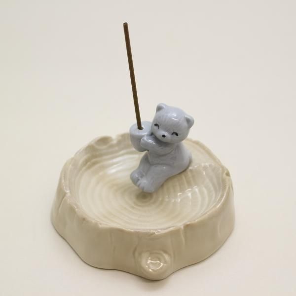 Baieido Incense Holder Bear Cub (Grey) (#636G)