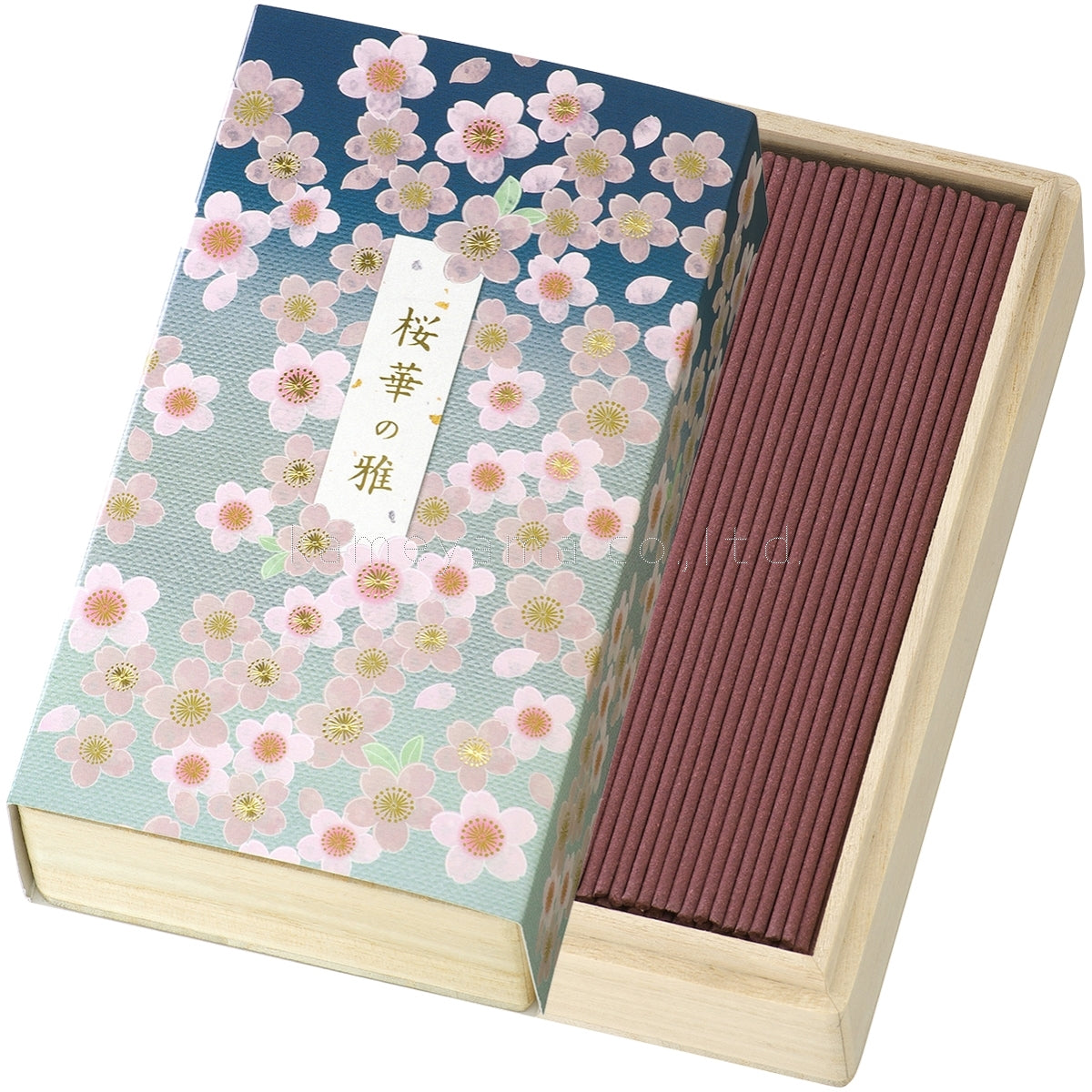 Kameyama Ohka no Miyabi Incense (Cherry Blossom) 120g Paulownia Box (13460900)