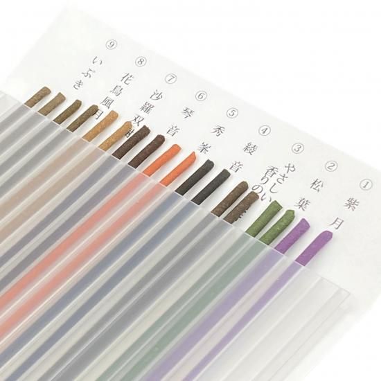 Shunkohdo Daily Incense Trial Set 9 types 2 sticks each
