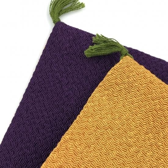 Shunkohdo Reversible Fukusa Mat Purple × Golden Brown (7040)