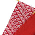 Shunkohdo Reversible Fukusa Mat Seigaiha Pattern (Red) × Scarlet (7040)