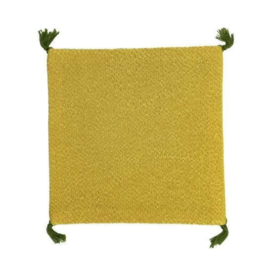 Shunkohdo Reversible Fukusa Mat Shimbashi Blue × Rapeseed Yellow (7040)