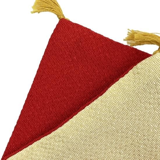Shunkohdo Reversible Fukusa Mat Scarlet × Cream (7040)