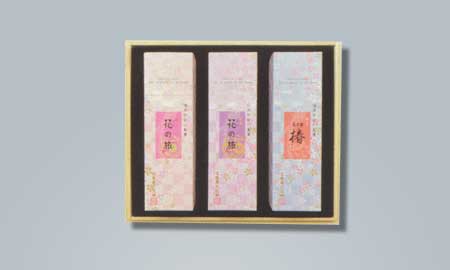 Okuno Seimeido New Hana Kurabe 3-Scents Assortment 3 types 80g each (Sakura, Kobai, Tsubaki Red) (33-3)