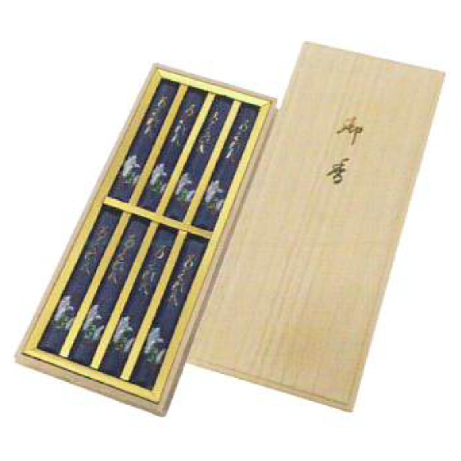 Keigado Low-Smoke Mokuren (Magnolia) 8 bundles in Paulownia Box (615)