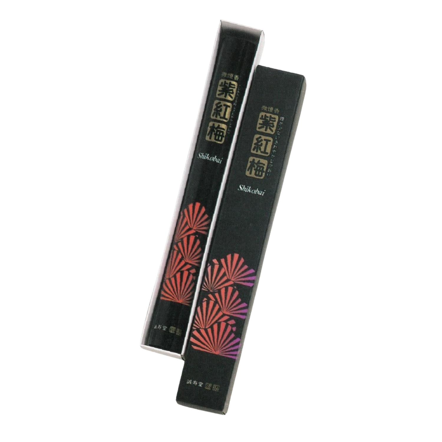 Seijudo Low-Smoke Incense Kuro Shikobai Long Type 100 sticks (524)
