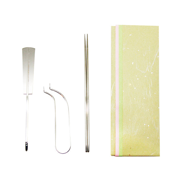 Yamadamatsu Three-Piece Fire Tool Set with Tatogami Wrap (33351)