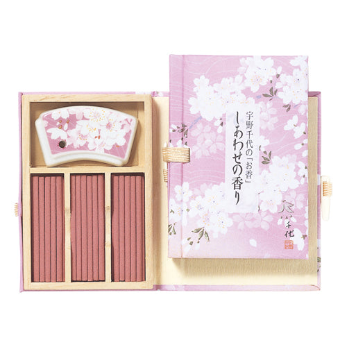 Nippon Kodo Happiness Incense 36 sticks with Sakura Incense Holder (37122)