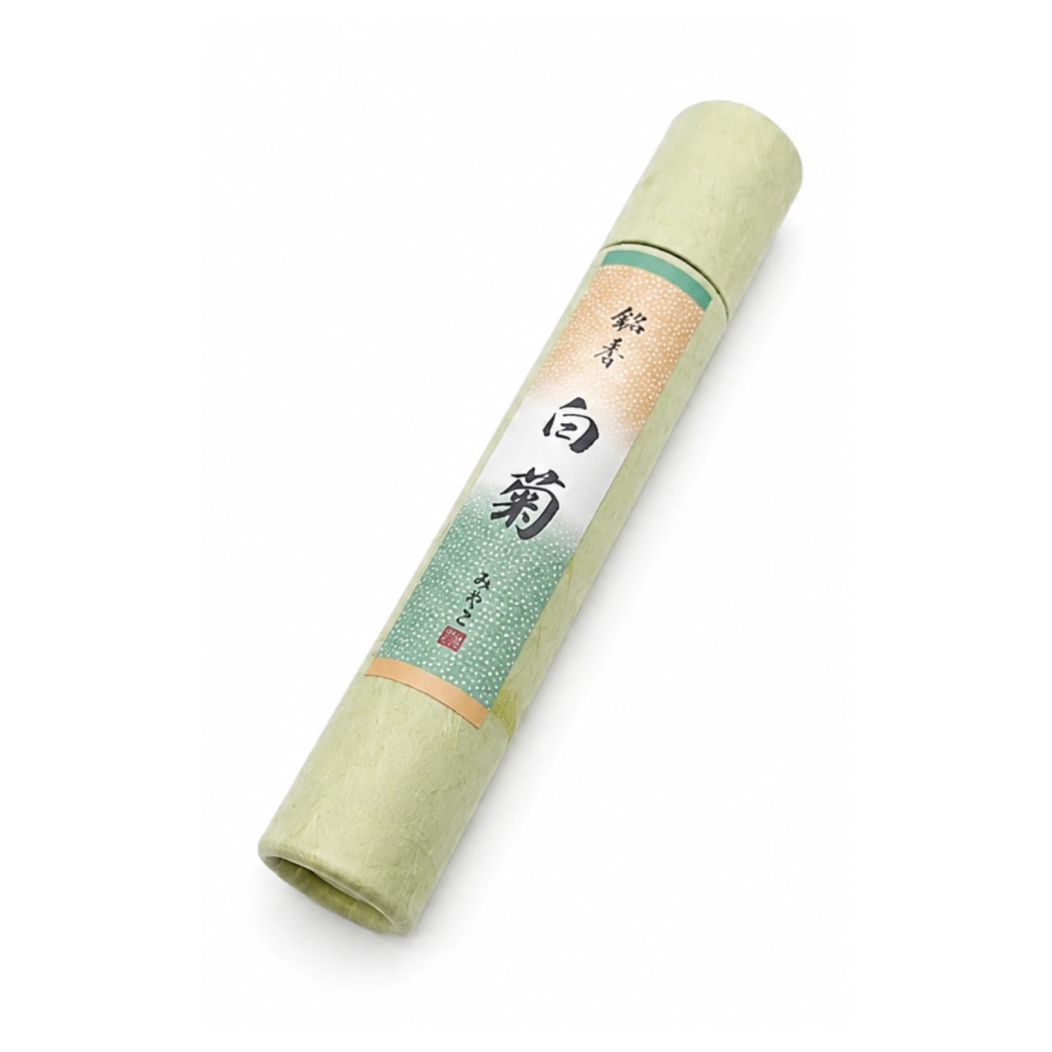 Seijudo Meiko Shiragiku 10 sticks Cylindrical Paper Box (1GP)