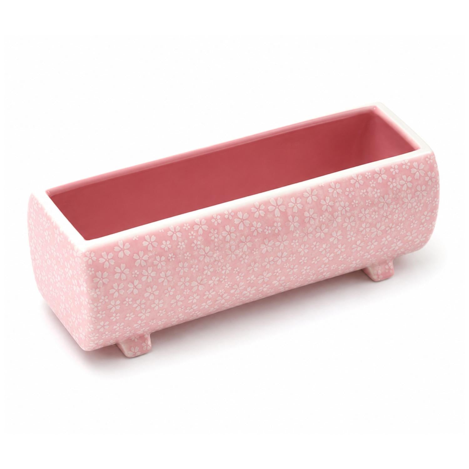 Osagawa Nisaburo Shoten Setoyaki Ceramic Long Incense Burner Sakura Komon ()