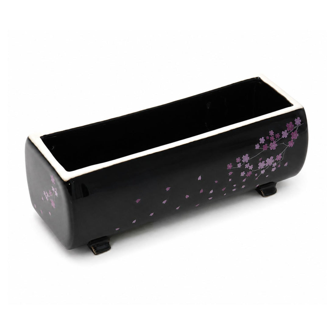 Osagawa Nisaburo Shoten Setoyaki Ceramic Long Incense Burner Night Cherry Blossom ()