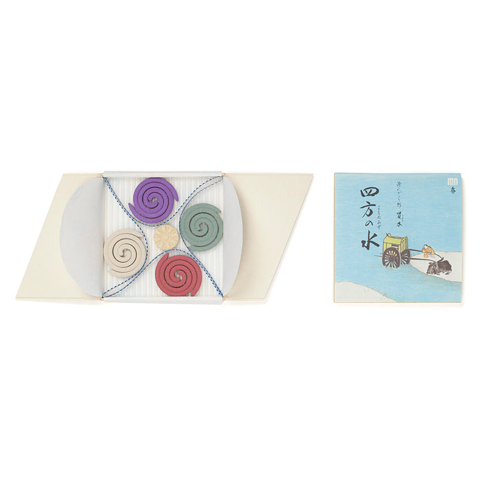 Shoyeido Genji Kaori-Sho Sakaki Yomo no Mizu (Ripples) 4 types 2 coils each (622901)