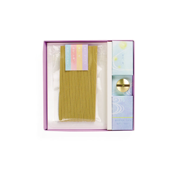 Yamadamatsu Makura no Soshi Summer Night Slim Incense Holder Set (64174)