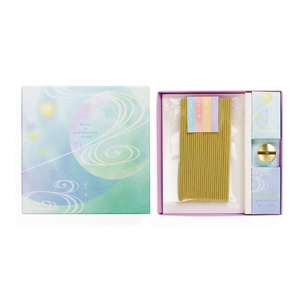 Yamadamatsu Makura no Soshi Summer Night Slim Incense Holder Set (64174)