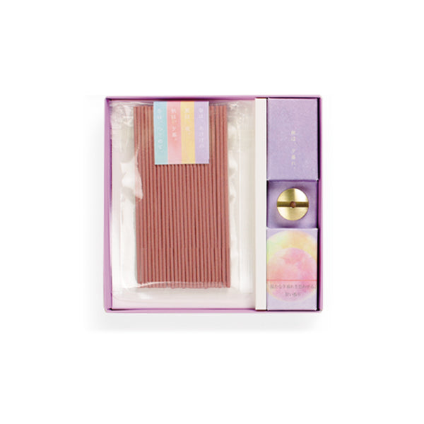 Yamadamatsu Makura no Soshi Autumn Sunset Slim Incense Holder Set (64175)