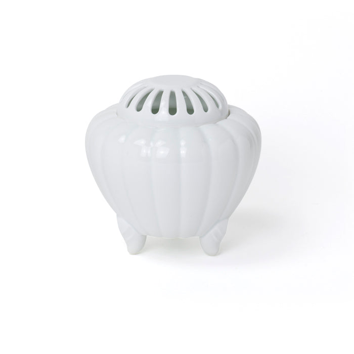 Shoyeido Incense Burner White Chrysanthemum Design (712412)