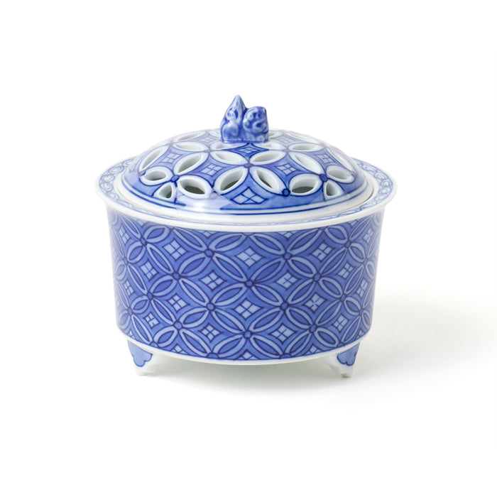 Shoyeido Incense Burner Sometsuke Shippo (Blue-and-White Cloisonné Pattern) (714513)