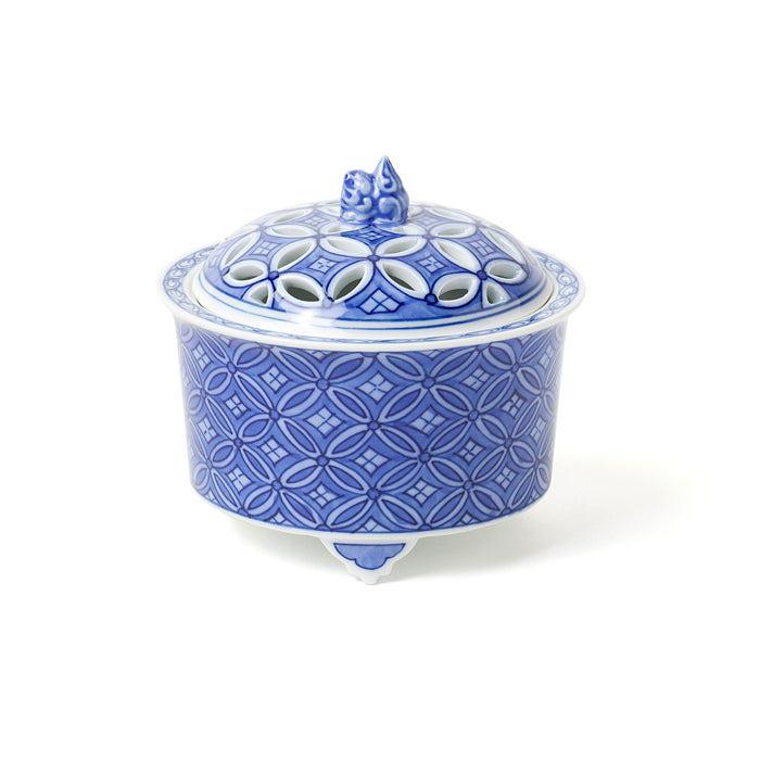 Shoyeido Incense Burner Sometsuke Shippo (Blue-and-White Cloisonné Pattern) (714513)