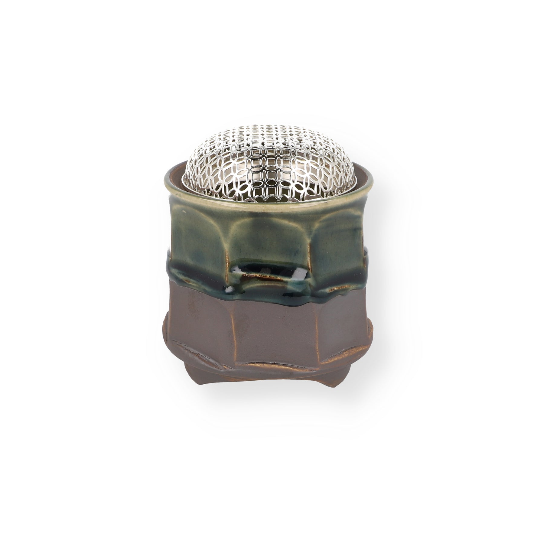 Shoyeido Incense Burner Oribe Cylindrical Design (724921)