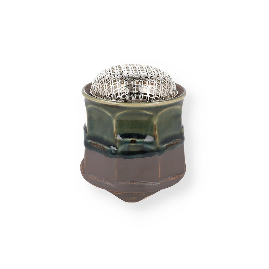 Shoyeido Incense Burner Oribe Cylindrical Design (724921)