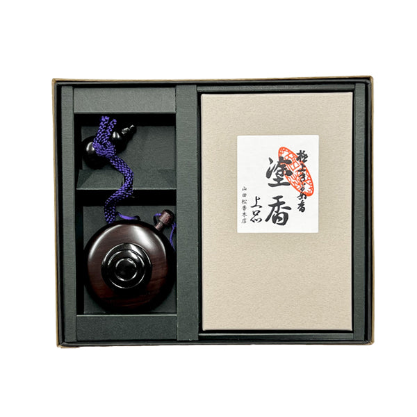 Yamadamatsu Johin Zukoh Body Powder 20g & Zukoh Container Rosewood Gift Set (73105)