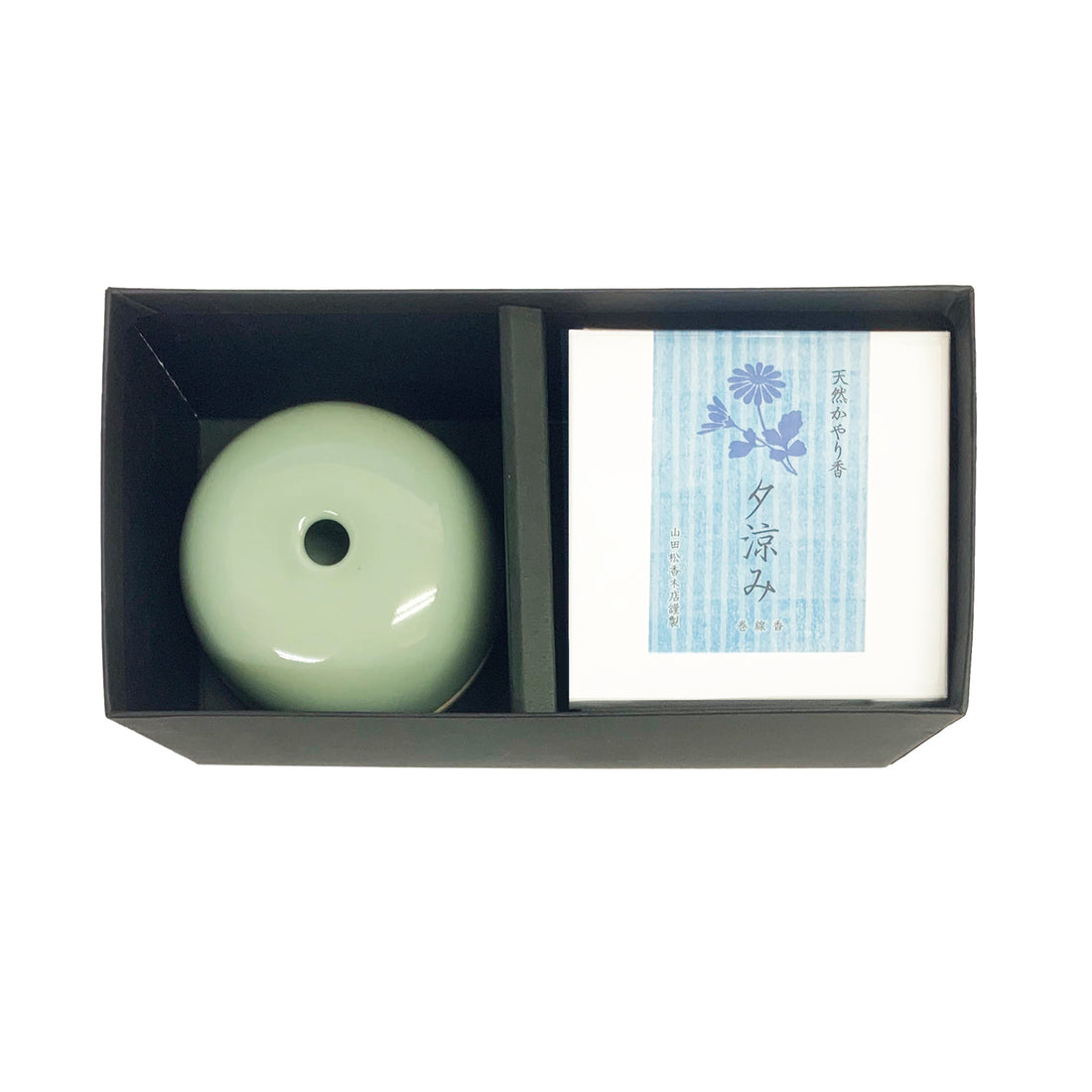 Yamadamatsu Kayari-koh Yusuzumi Mosquito Coil Incense & Burner Gift Set (73112)