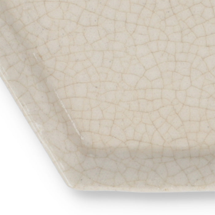 Shoyeido Hexagonal Incense Plate White (731405)